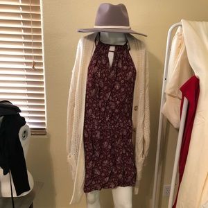 🦅American eagle Burgundy detailed dress L